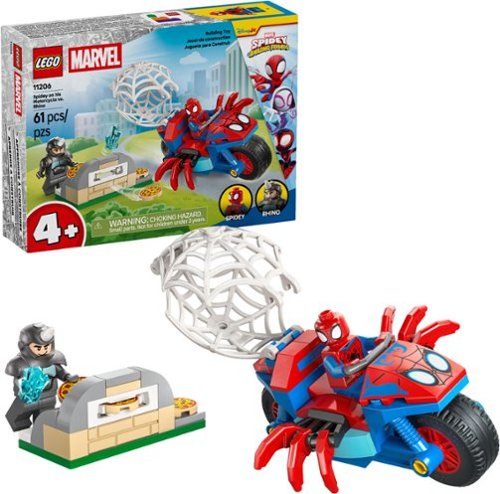 LEGO - Marvel Spidey And His Amazing Friends Spidey on his Motorcycle vs. Rhino 11206