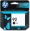 HP - 92 Standard Capacity - Ink Cartridge - Black-Front_Standard