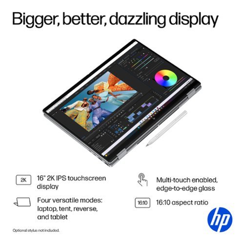 HP OmniBook X Flip 2-in-1 - Copilot+ PC - 16 2K Touch-Screen Laptop - AMD Ryzen AI 5 340 2025 - 16GB Memory - 512GB SSD - Meteor Silver WORLDWIDE DELIVERY