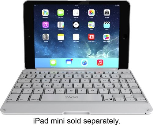  ZAGG - ZAGGfolio Keyboard Case for Apple® iPad® mini, iPad mini 2 and iPad mini 3 - White