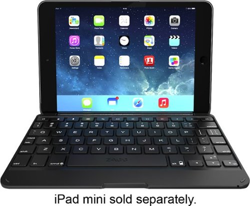  ZAGG - ZAGGfolio Keyboard Case for Apple® iPad® mini, iPad mini 2 and iPad mini 3 - Black