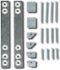 GE - Under-Cabinet Mounting Kit for Select Microwaves - Silver-Front_Standard
