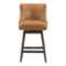 OSP Home Furnishings - Granville 26" Swivel Counter Stool - Camel/Grey-Front_Standard