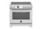 Bertazzoni - 36" Professional Series range - Electric self clean oven - 5 induction zones - Stainless Steel-Front_Standard
