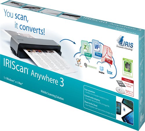  IRIS - IRIScan Anywhere 3 Portable Scanner - Gray