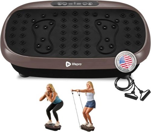 LifePro - HexaPlate Lite Vibration Plate – Compact Whole Body Exercise Machine for Toning & Recovery - Bronze-Front_Standard 
