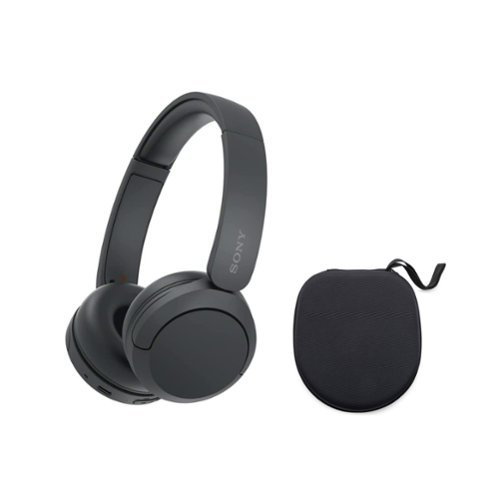 Sony - WH-CH520 Wireless Bluetooth On-Ear Headset with Hard Case - Black-Front_Standard 