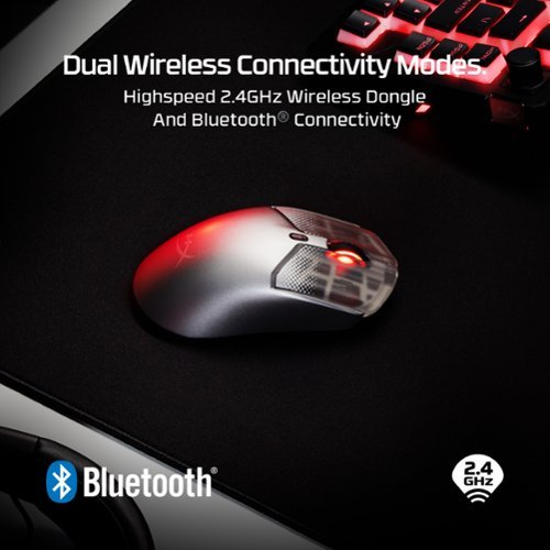 HyperX Pulsefire Haste 2 S Lightweight Wireless Optical Gaming Mouse with RGB Lighting - Wireless - Silver WORLDWIDE DELIVERY