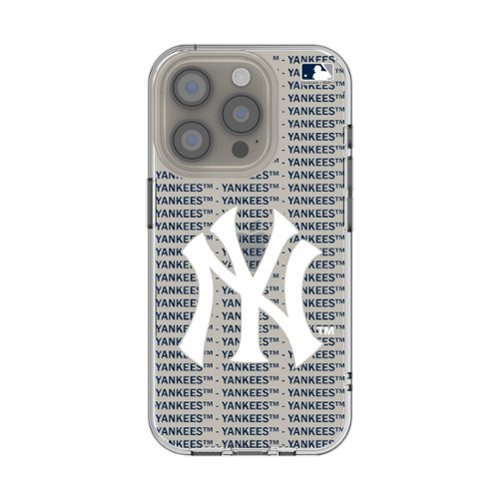 Keyscaper - MLB - New York Yankees Text Backdrop Clear iPhone Case - 16e - Multicolor-Front_Standard 