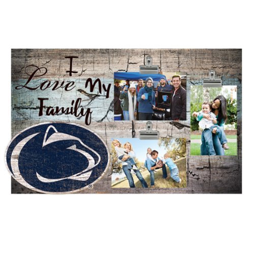 Fan Creations - Penn State Nittany Lions 11" x 19" I Love My Family Clip Photo Frame - Multicolor-Front_Standard 