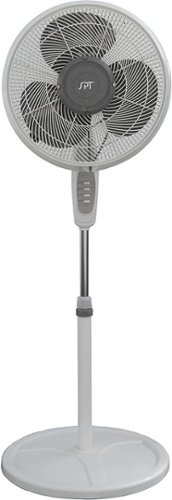 SPT - Outdoor Misting Floor Fan - White-Front_Standard 