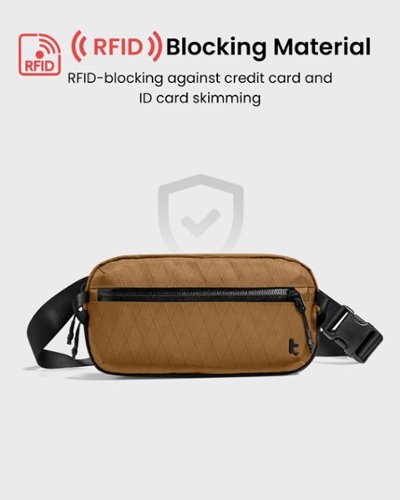 tomtoc Aviator-T35 2.5L X-Pac Sling Bag with RFID Blocking, Minimalist Crossbody Bag Chest Shoulder Pack for Travel, Everyday - Khaki GLOBAL SHIPPING