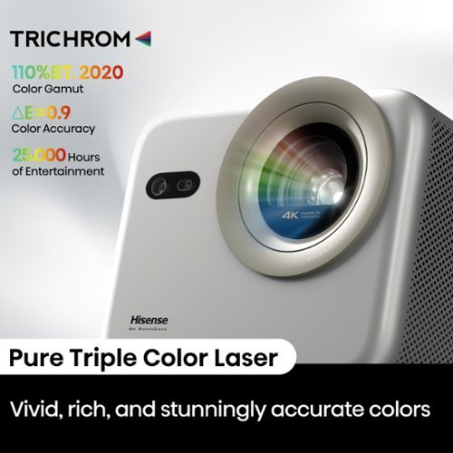 Hisense M2 Pro Triple Laser 4K DLP Smart Projector, 65”–200”, 1,300 ANSI Lumens, Dolby Vision, Optical Zoom, Smart Adjustment - Gray BUY ONLINE