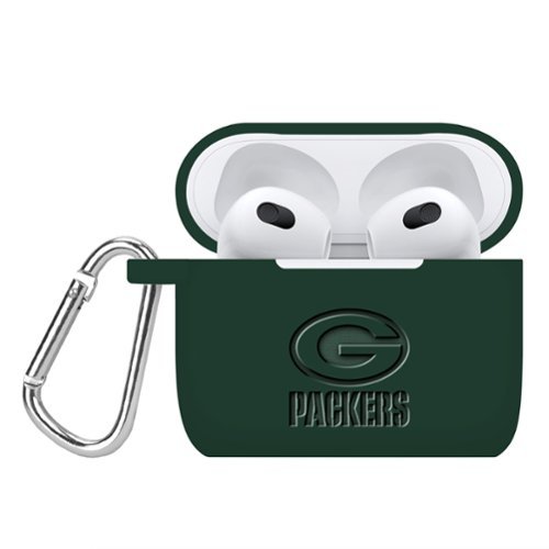 Artinian - Green Bay Packers Debossed Silicone AirPods Gen Three Case Cover - No Size - Multicolor-Front_Standard 