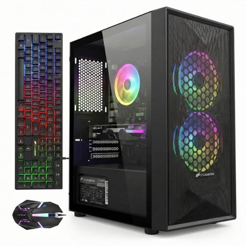 STGAubron - Gaming Desktop PC, Intel Core i5 up to 3.7G, GeForce RTX 2060 6G, 16GB RAM, 512GB SSD, WiFi, BT 5.0, Win11H - Black-Front_Standard 