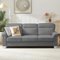 Trinkets Crazed - 82" Modern Compressed Snowfleece Fabric 3-Seater Sofa, for Living Room - Gray-Front_Standard