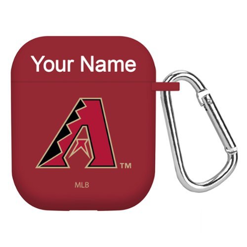 Artinian - Arizona Diamondbacks Personalized Silicone AirPods Case Cover - Multicolor-Front_Standard 