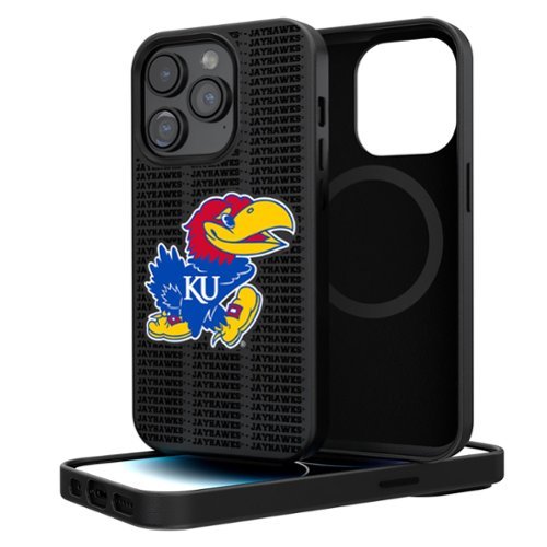 Keyscaper - NCAA - Kansas Jayhawks Primary Logo iPhone Magnetic Bump Case - 16 Pro Max - Black-Front_Standard 
