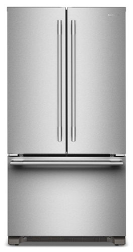 KitchenAid - 36 in. wide 22 cu. ft. Counter-Depth French Door Refrigerator with Internal Water Dispenser - Stainless Steel