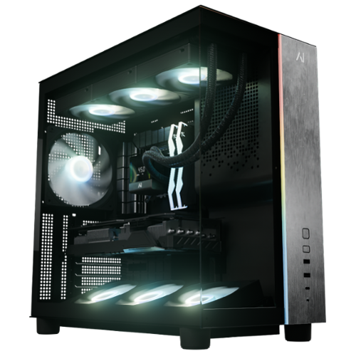 Andromeda Insights - AI 50 Ultra V3 Gaming PC RTX 5080 16GB | Ryzen 7 9800X3D 4.7 GHz (5.2 GHz Turbo) | 32GB DDR5 6000MHz | 2TB Gen4 SSD - Black-Front_Standard 