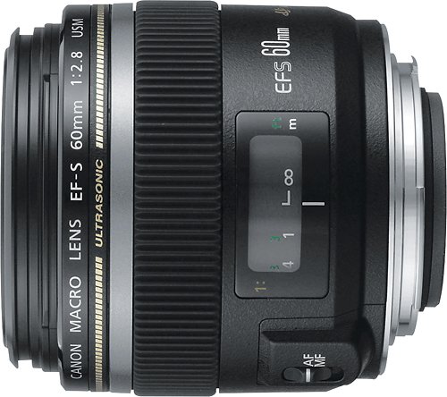  Canon - EF-S 60mm f/2.8 Macro USM Lens - Black
