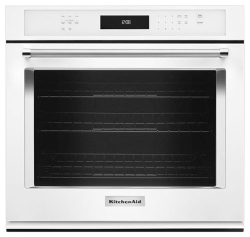 KitchenAid - 27" Built-In Single Electric Convection Wall Oven - White