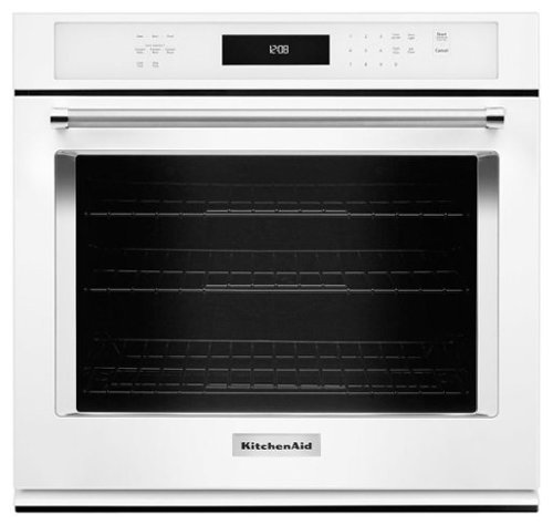 KitchenAid - 30" Built-In Single Electric Convection Wall Oven - White