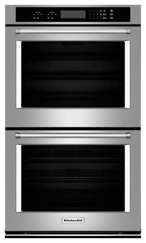 KitchenAid - 27" Built-In Double Electric Wall Oven - Stainless Steel-Front_Standard 