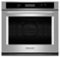 KitchenAid - 27" Built-In Single Electric Convection Wall Oven - Stainless Steel-Front_Standard 