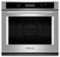 KitchenAid - 27" Built-In Single Electric Convection Wall Oven - Stainless steel-Front_Standard