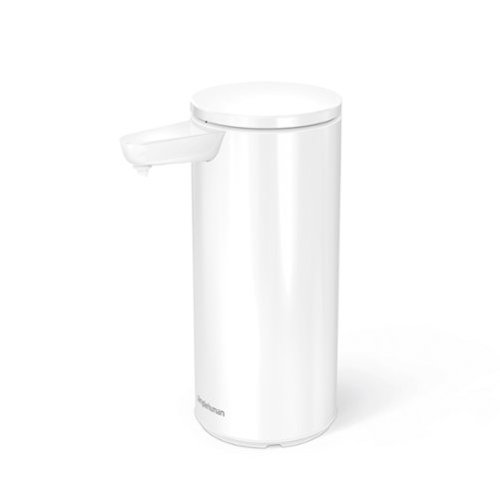 simplehuman - 9 oz. rechargeable liquid sensor pump, high-grade steel - White-Front_Standard 