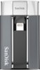 SanDisk - iXpand 128GB USB Type A/Lightning Flash Drive - Gunmetal/Black-Front_Standard