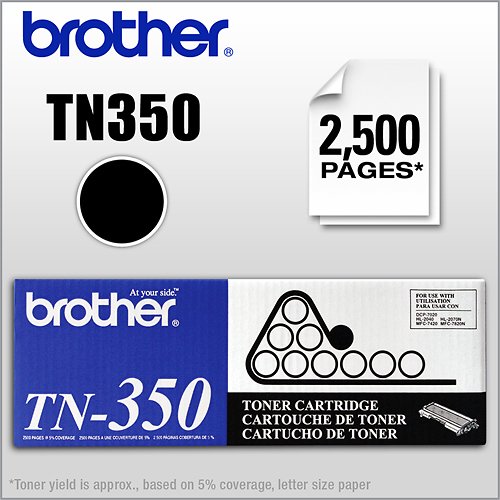 Brother - TN350 Toner Cartridge - Black