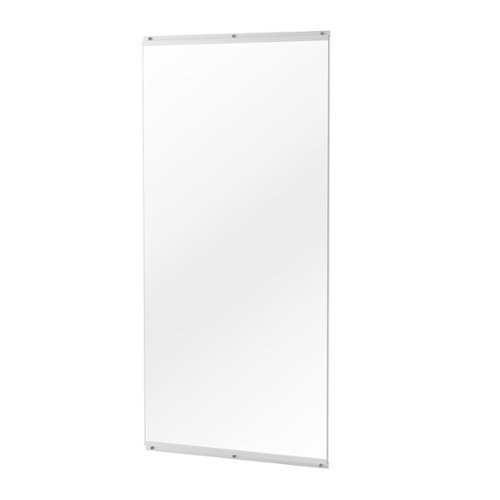 LOVMOR - Polished 30 in. W x 60 in. Modern Rectangular Tempered Glass Wall Mirror - Silver