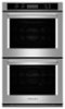 KitchenAid - 27" Built-In Double Electric Convection Wall Oven - Stainless steel-Front_Standard