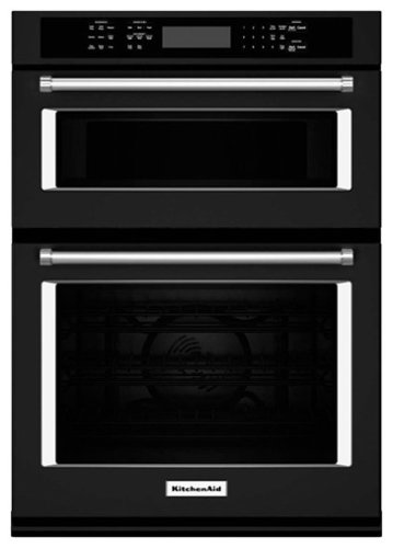 KitchenAid - 27" Single Electric Convection Wall Oven with Built-In Microwave