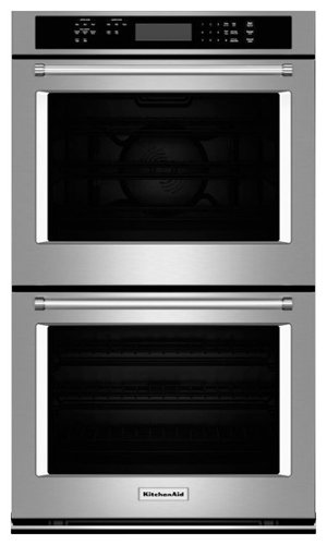KitchenAid - 27" Built-In Double Electric Convection Wall Oven - Stainless Steel-Front_Standard 