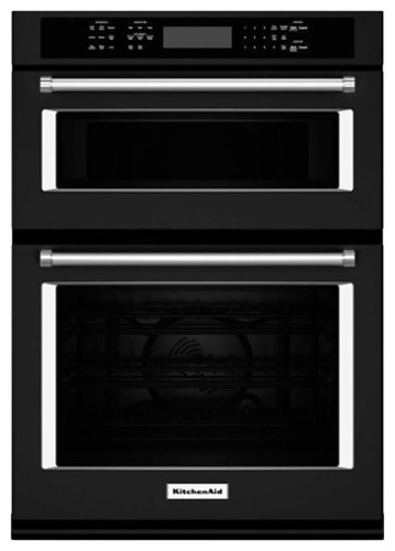 KitchenAid - 30" Single Electric Convection Wall Oven with Built-In Microwave-Front_Standard 