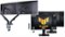 ASUS - TUF 27" FHD VA Gaming Monitor, 1ms Response Time (VG27VQMY) 2Pack w/DKZ Hub & Ergoflexy Dual Mount Arms - Black-Front_Standard