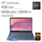 Lenovo - IdeaPad Slim 3 Chromebook 14" FHD Touchscreen Laptop - MediaTek Kompanio 8-Core Processor - 192GB Storage - Chrome OS - Abyss Blue-Front_Standard