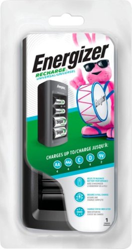  Energizer - Recharge Universal Compact Battery Charger - Black