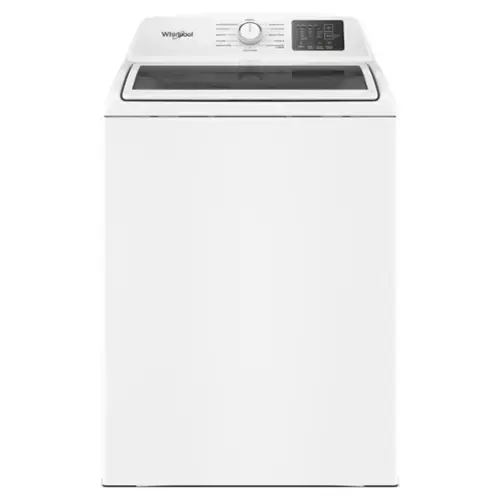 Front. Whirlpool - 4.3 Cu. Ft.  Top Load Impeller Washer with Quick Wash Cycle and Soft Close Glass Lid - White.