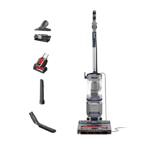 Shark - Refurbished Lift-Away Upright Vacuum w/ Odor Neutralizer - Navy/Silver