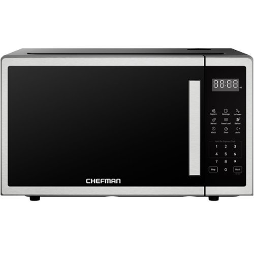 Chefman - Countertop Microwave Oven 1.1 Cu. Ft., 1000W, 3 Presets, & 10 Power Levels – - Stainless Steel-Front_Standard 