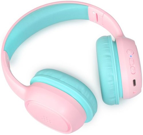 Tronsmart KH02 Wireless Headphones with 74/85/93dB Safe Volume, Built-in Microphone, Bluetooth 5.3, 45H Playtime for School Travel - Princess Pink WORLDWIDE DELIVERY