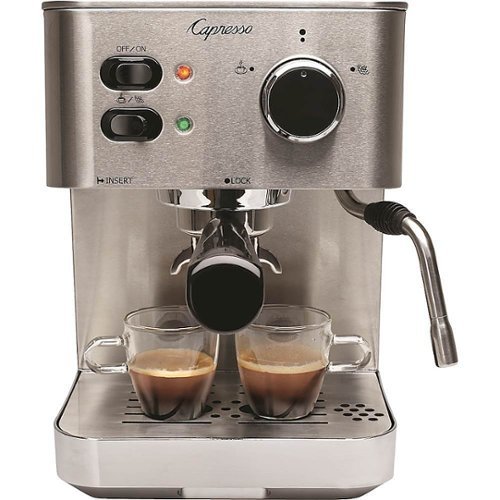 Capresso - EC PRO Espresso Machine with 15 bars of pressure and Milk Frother - Stainless Steel