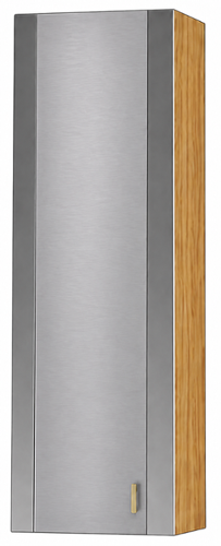 AGA - 12W x 48H x 13D Upper Cabinet - LH - Oak - Stainless Steel
