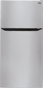 LG - 23.8 Cu. Ft. Top-Freezer Refrigerator with Ice Maker - Stainless steel - Front_Standard