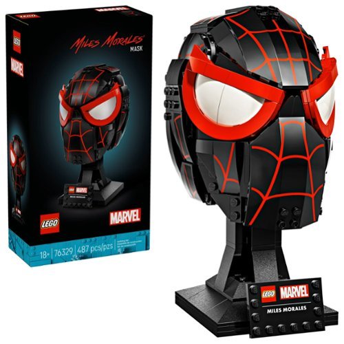 LEGO - Marvel Spiderman Mask Across the Spider-Verse Miles Morales 76329 - Black-Front_Standard 