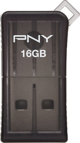  PNY - MicroSleek Attaché 16GB USB Type A Flash Drive - Gray